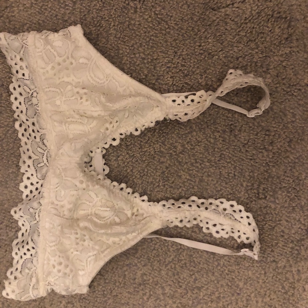 white lace bralette